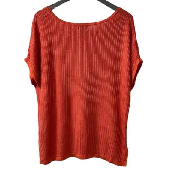 Worthington Orange Textured Stripe Dolman Knit Tunic NWOT - Picture 6 of 9